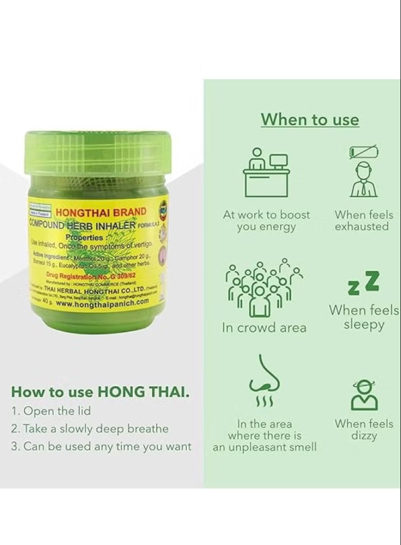 🌿Hong Thai Herbal Inhaler (Buy 1 Get 2)