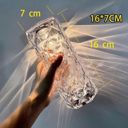 16 Colors Rose Rays Crystal Diamond Table Lamp