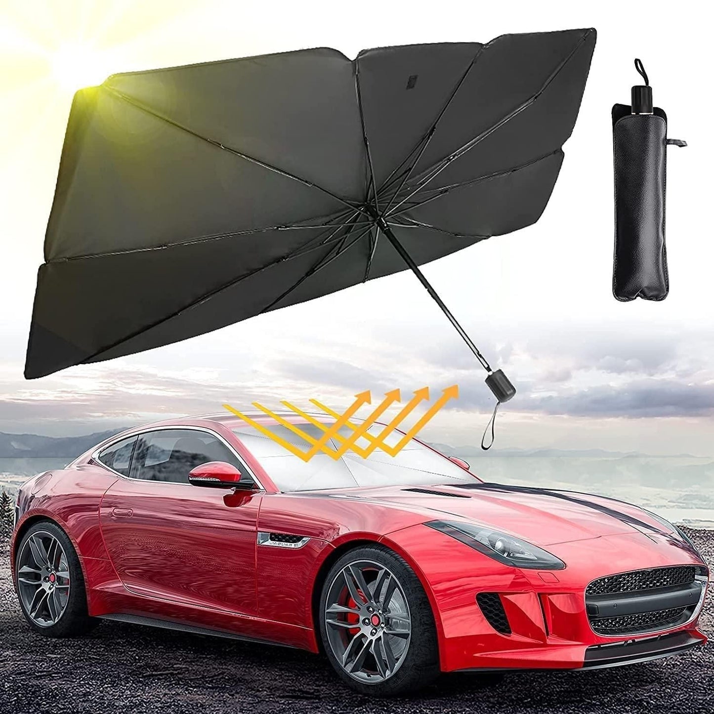 ✨ Car Windshield Sun Heat Protection Umbrella ☂️