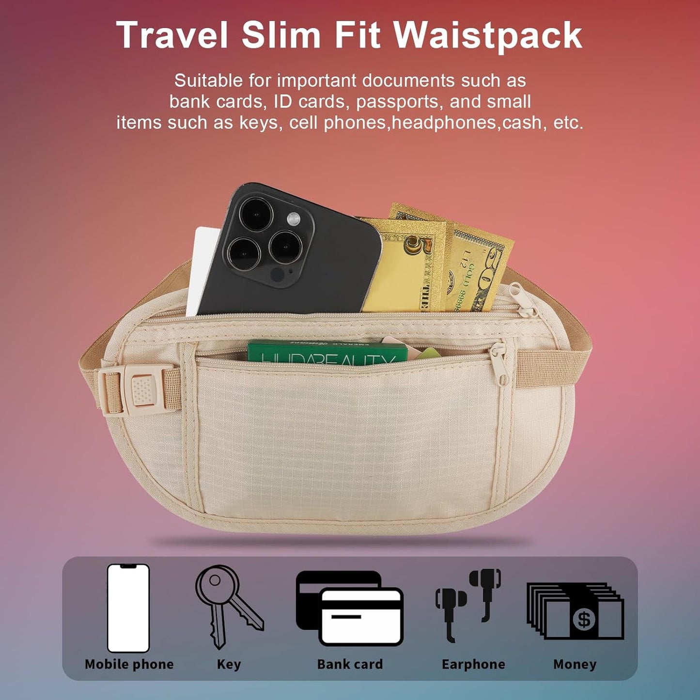 🛡️Anti-Theft Money Waistpack