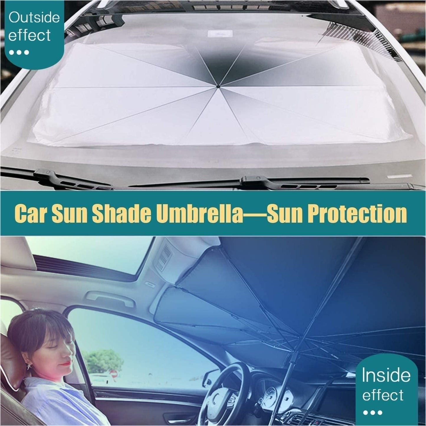 ✨ Car Windshield Sun Heat Protection Umbrella ☂️