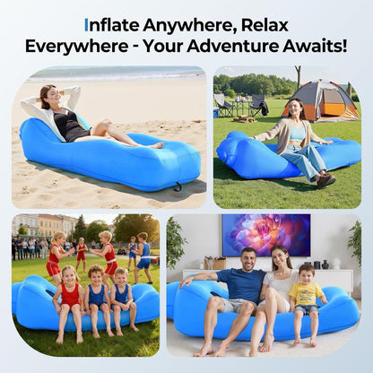 GoLounge™ – Compact Pump-Free Inflatable Lounger